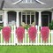 4 Pack Artificial Hanging Orchid Flowers for Outdoor UV Resistant Fake Hanging Plants Faux Flower Bouquet Trailing Vines for Home Garden Wall Porch Patio Wedding Party Decoration (4, Rose Red)